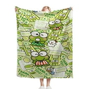 KEROKERO KEROPPI Blanket Bed Throw - Soft Lightweight Plush Comfort Luxury Blanket Microfiber